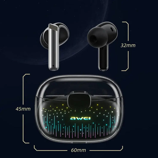 awei T52 Pro True Wireles Gaming Bluetooth Earbuds, T52 Pro(Starry Pattern), T52 Pro(Glass Pattern) Utrano