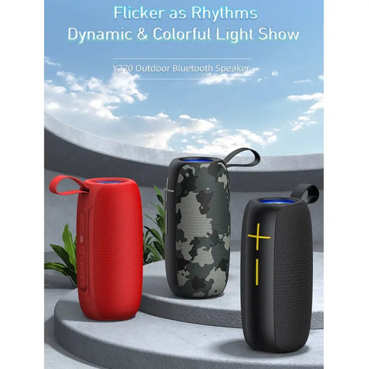 awei Y370 Outdoor Waterproof Bluetooth Speaker with Colorful Light Utrano