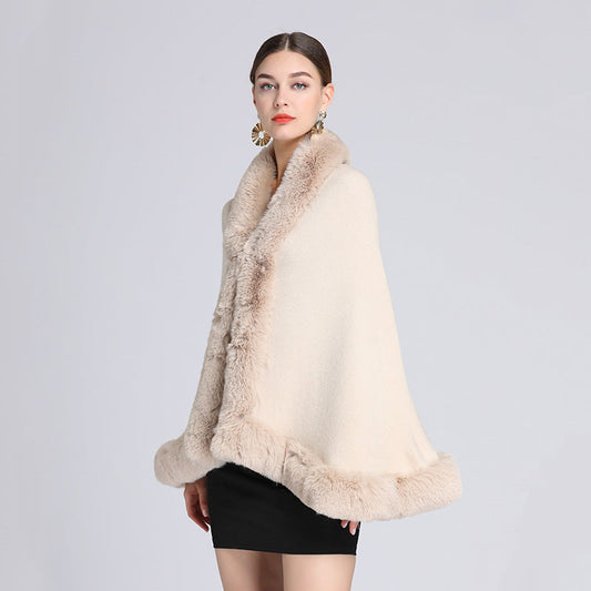 Shawl Cape Knitted Cardigan Coat For Women  
