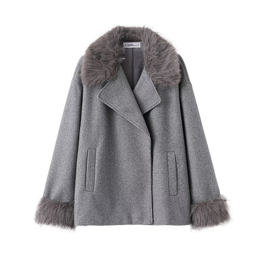 Women's Mid-length Hooded And Belted Wool Cape Coat  