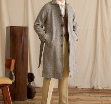 Elegant High-grade Mid-length Loose Lapel Wool Coat Woolen  