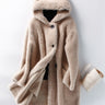 Women's Hooded Lambswool Warm Coat  